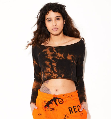Women's Bleach Hemp Crop Top